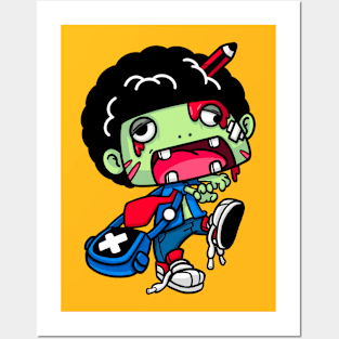 Afro Zombie Full | Halloween Posters and Art